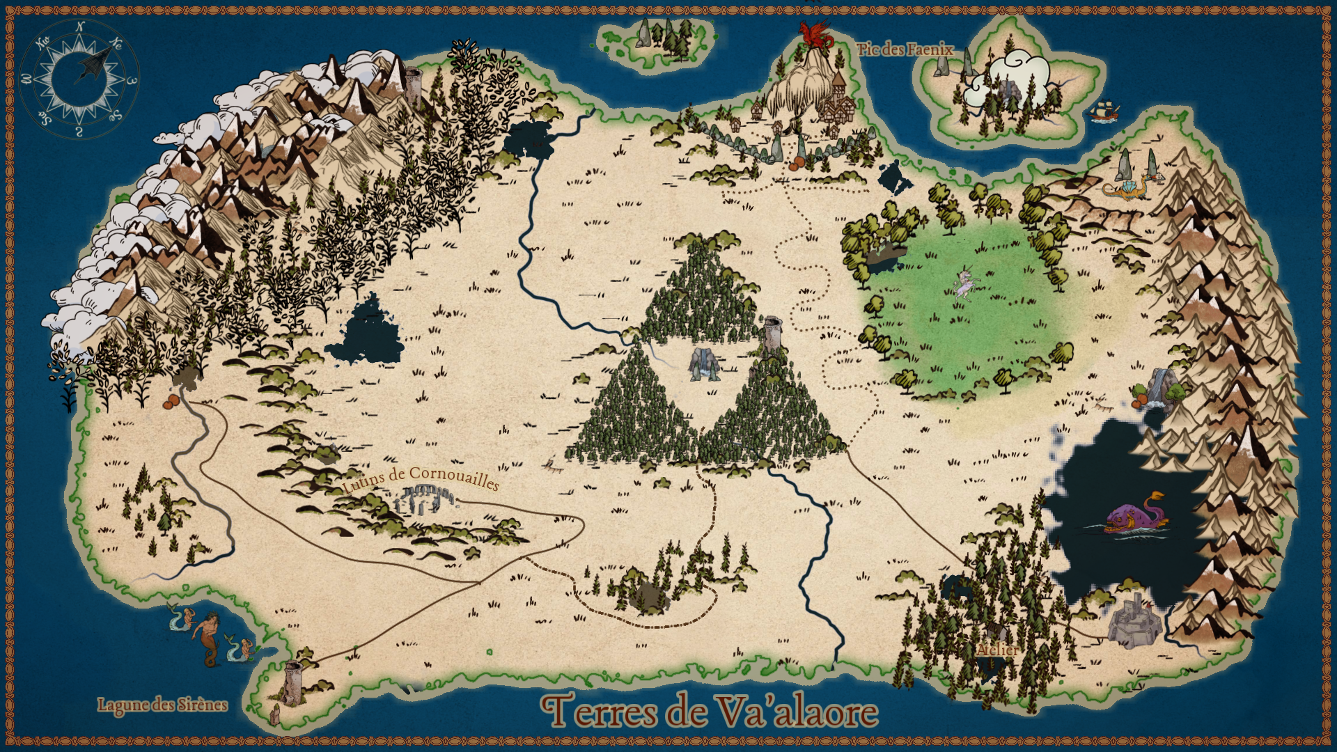 La carte des Lieux