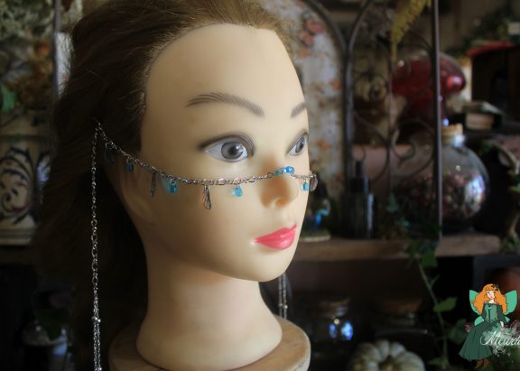 Chaîne de visage féerique 3-en-1 - bleue